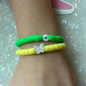 Child’s clay bead bracelets